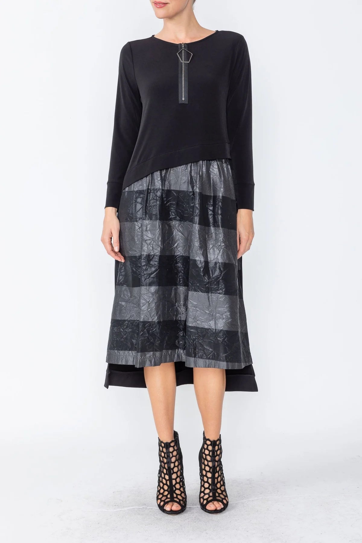 ic collection black dress - 5093D XS YG Collection Soho