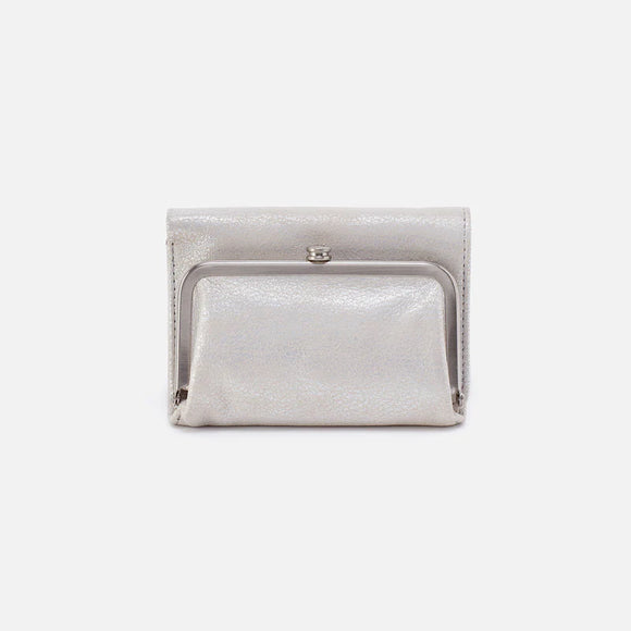 HOBO - Robin Compact Wallet - SILVER IN METALLIC LEATHER