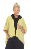INOAH "Solid Lime Textured Knit" Cardigan - ONE SIZE