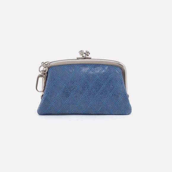 HOBO -Cheer Frame Pouch - AZURE IN BUFFED LEATHER