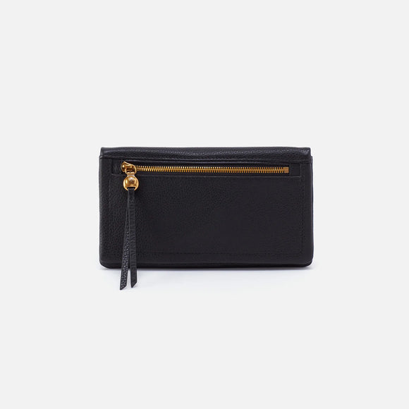 HOBO - Lumen Continental Wallet - BLACK IN PEBBLED LEATHER