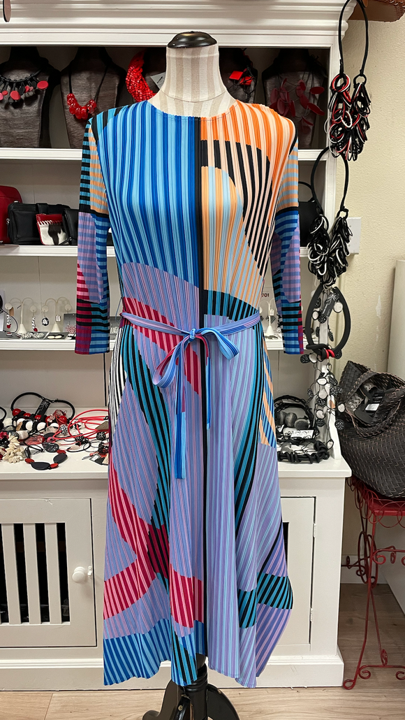 Vanite Couture Wrap Dress - 60398 BLUE