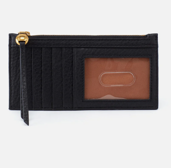 HOBO - Carte Card Case - BLACK IN PEBBLED LEATHER