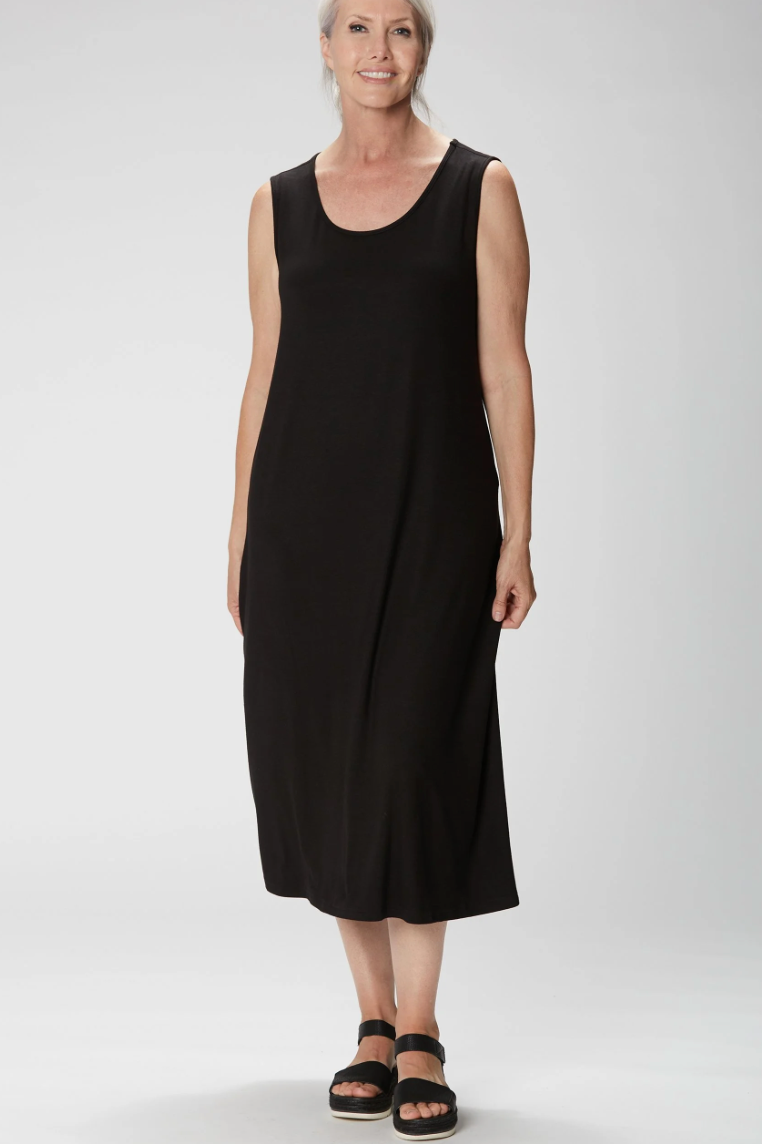 Sydney Project Darcy Tank Top Midi Dress - RJD104 - BLACK