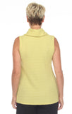 INOAH "Solid Lime Textured Cowl Neck Knit" Tank