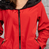 UbU Jacket - Zip Front Pleated Hood Reversible (RSBK)