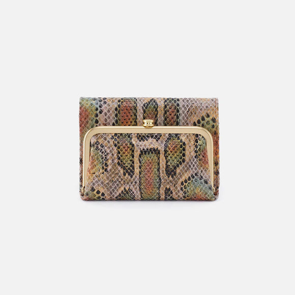 HOBO - Robin Compact Wallet - OPAL SNAKE PRINT IN PRINTED LEATHER