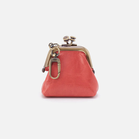 HOBO - Run Frame Pouch - CHERRY BLOSSOM IN POLISHED LEATHER