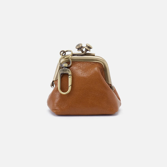 HOBO - Run Frame Pouch - TRUFFLE IN POLISHED LEATHER