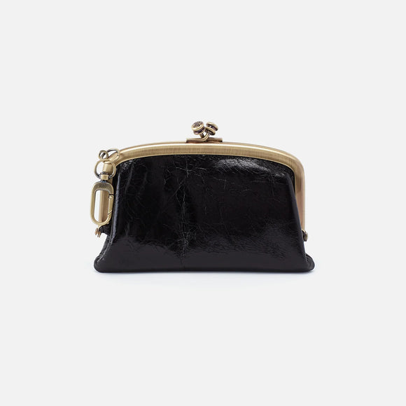 HOBO -Cheer Frame Pouch - BLACK IN POLISHED LEATHER