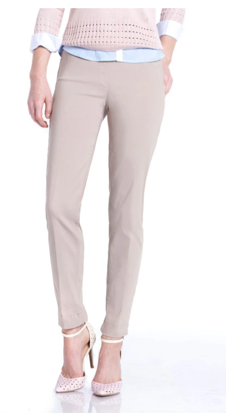 Slimsation ANKLE Women's Wide Band Pull On Pant with Tummy Control (M2623P)-STONE