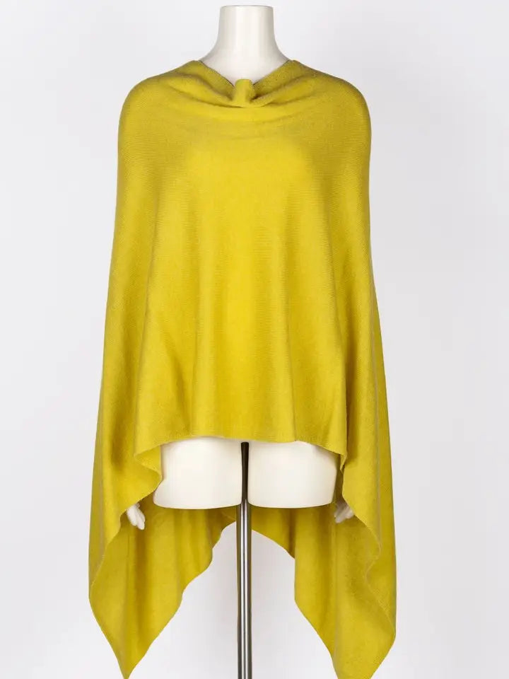 Dolma Cashmere Poncho - LIME