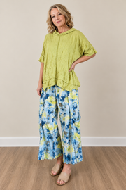 Vine Street Crinkle Relaxed Pant - 253 - FLORAL DENIM