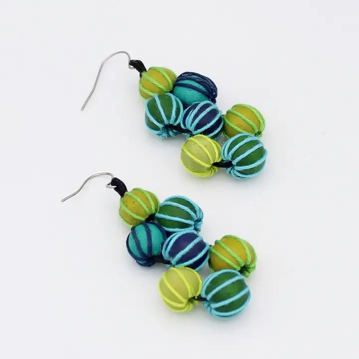 SYLCA Green Pamela Berries Earrings - BP24E09 - GREEN