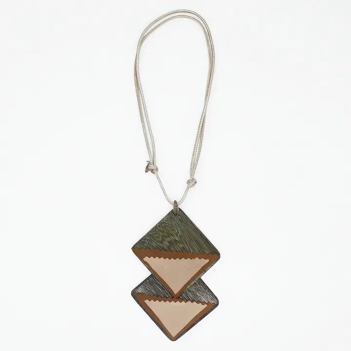 SYLCA Green Leather Elin Necklace - SD26N14 - GREEN