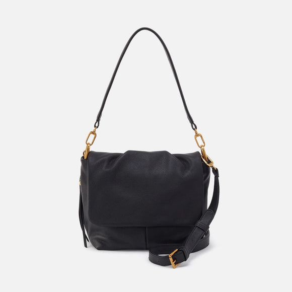 HOBO - Harley Convertible Shoulder - BLACK IN PEBBLED LEATHER