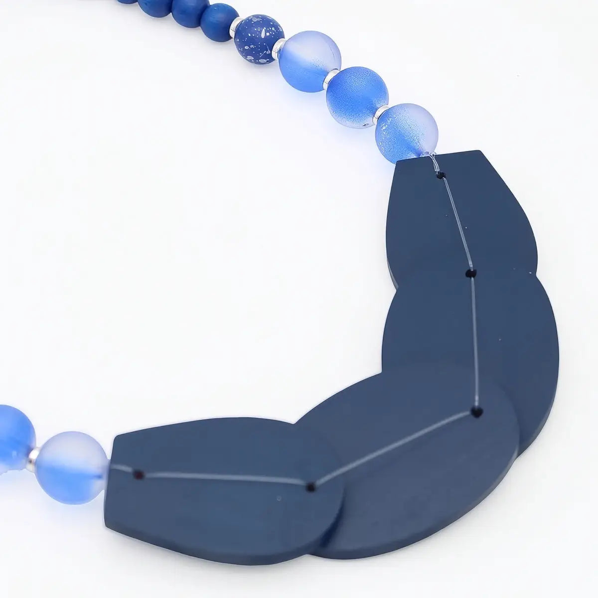 SYLCA Indigo Bloom Statement Necklace - SD26N25 - BLUE