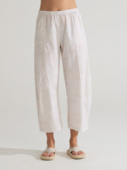 CUT LOOSE - Texture Mini Stripe Barrel Crop Pants - 0422431