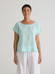 CUT LOOSE - Texture Mini Stripes S/S Crop Top - 0426326