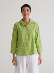 CUT LOOSE - Texture Mini Stripes Crop Easy Shirt - 0426986