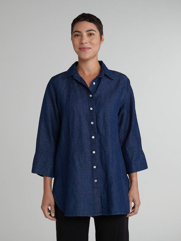 CUT LOOSE - Flax Denim Easy Shirt - 0456276Sp