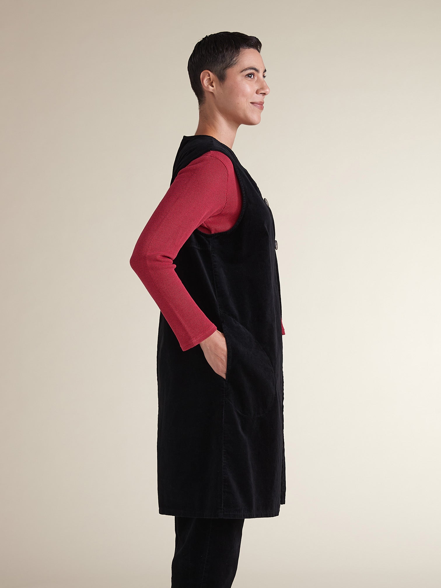 CUT LOOSE - Soft Cotton Velvet Vest- 0485841