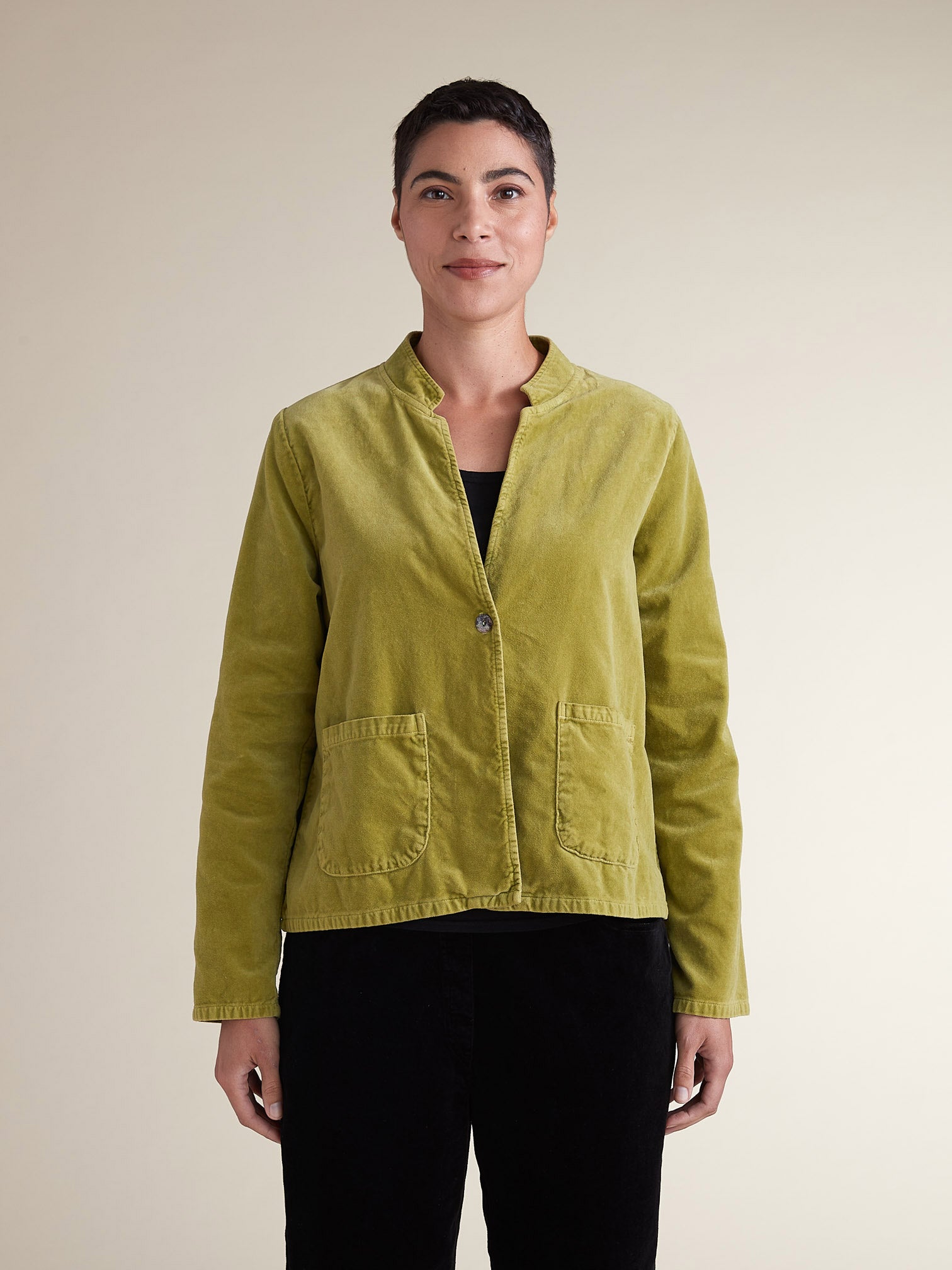 Cotton velvet jacket deals