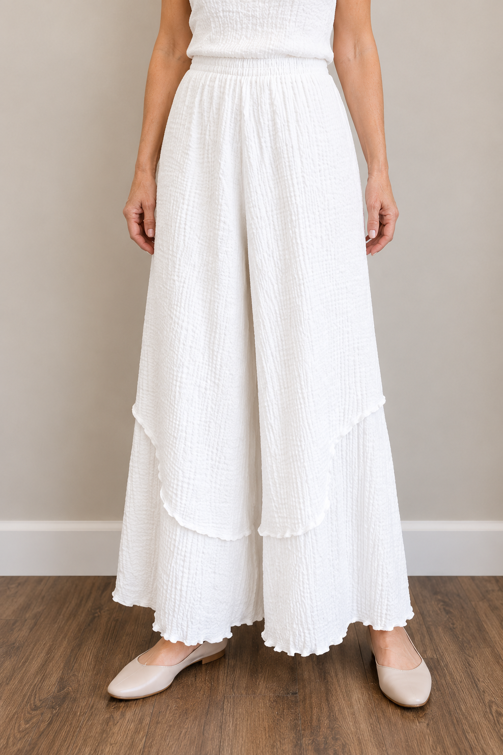 Vine Street Crepe Relaxed Pant - 272 - WHITE CREPE