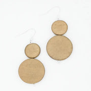 SYLCA Light Brown Double Bead Sarah Earrings - SD18E65 - LIGHT BROWN