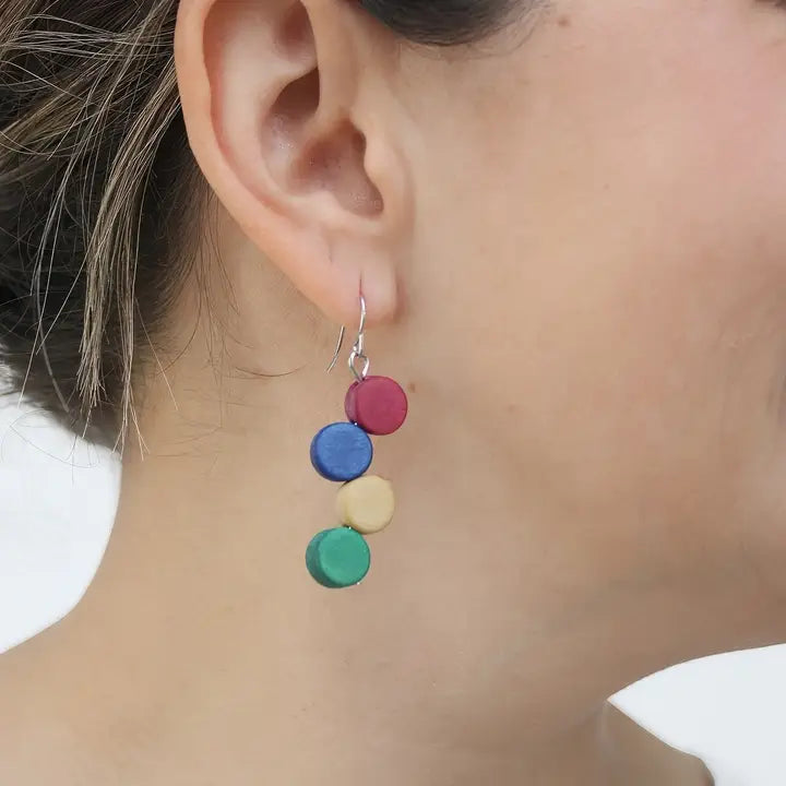 SYLCA Multi Color Eva Dangle Earrings - TG26E01 - MULTI