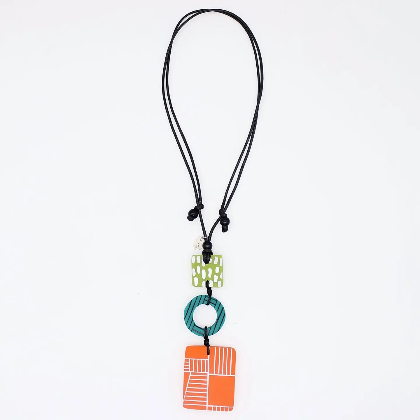 SYLCA Orange Geovibe Pendant Necklace