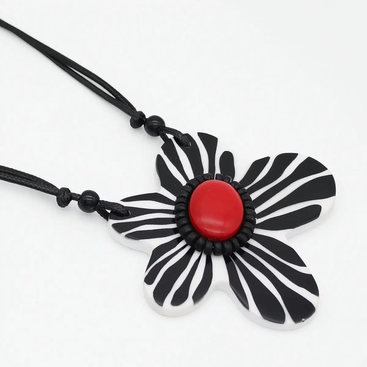 SYLCA Red Bumble Blossom Daisy Pendant - LS26N02 - RED