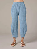 CUT LOOSE Grey Stripe Crinkle Cargo Pant - 0642361