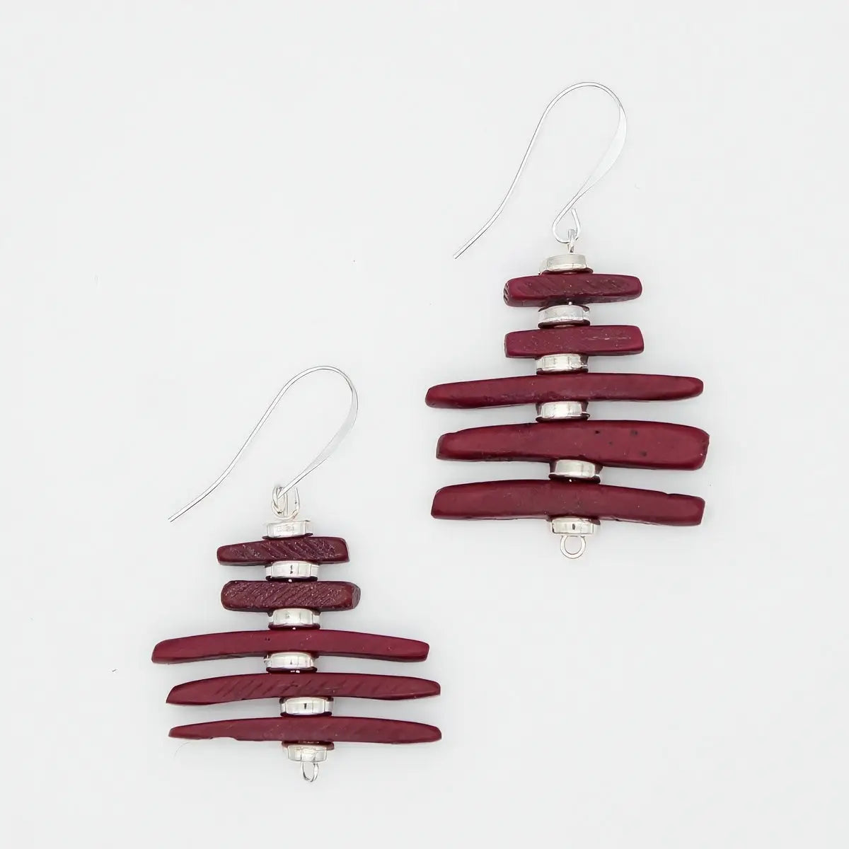 SYLCA Maroon Simply Stacked Earrings - SD26E12 - MAROON