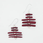 SYLCA Maroon Simply Stacked Earrings - SD26E12 - MAROON