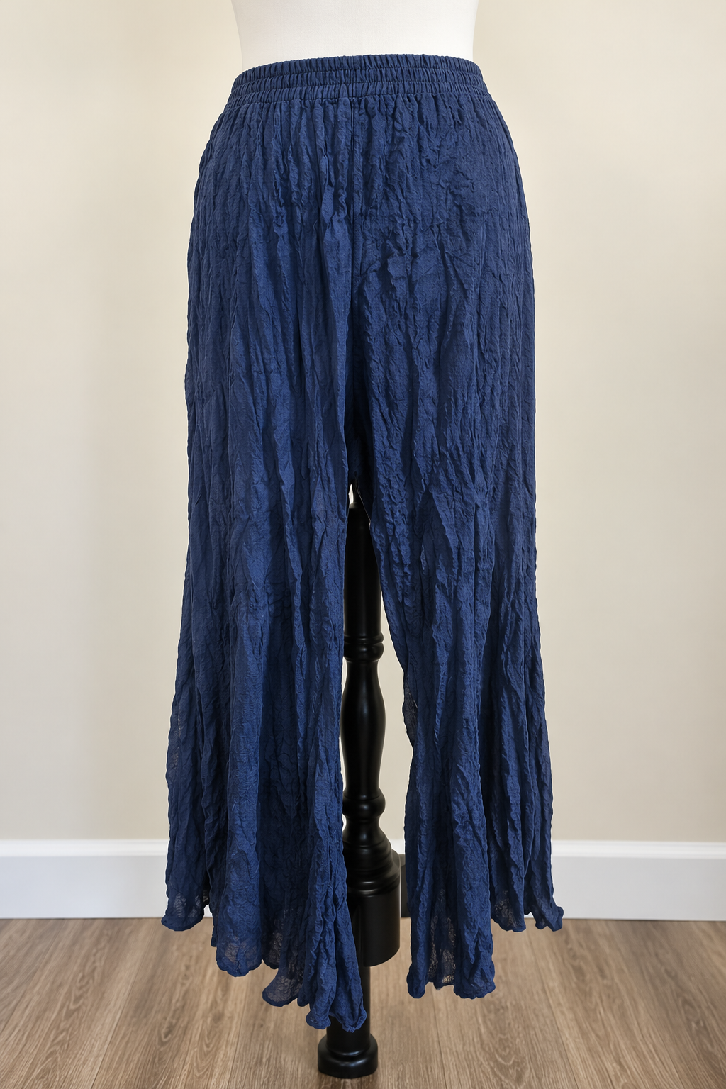 Vine Street Crinkle Relaxed Solid Pant - 274 - NAVY