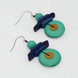 SYLCA  Assuta Teal Drop Earrings