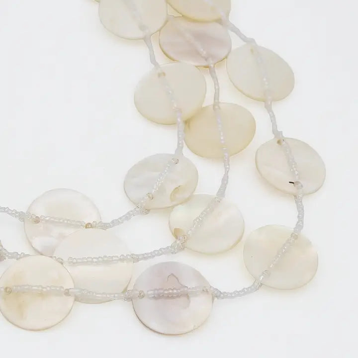SYLCA White Sky Dream Bib Necklace - LS26N15 - WHITE