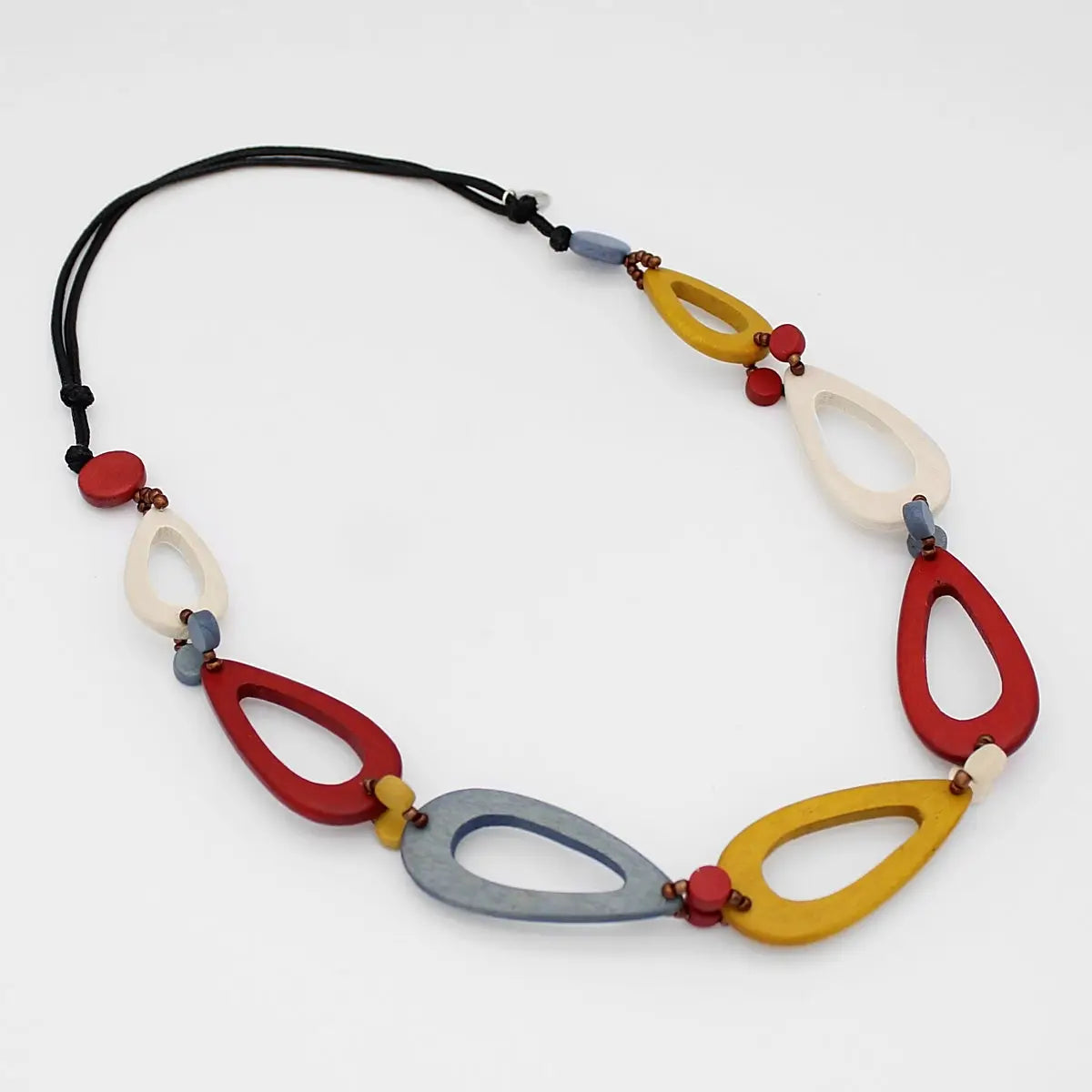 SYLCA Earthy Teardrop Wood Necklace
