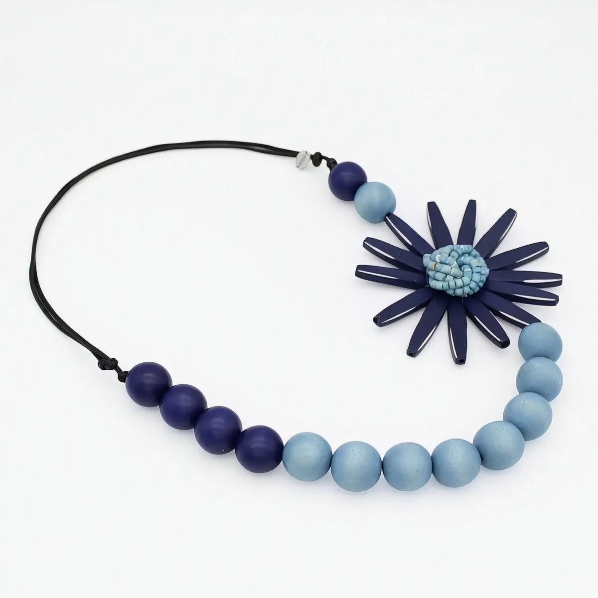 SYLCA Chunky Navy Flower Statement Necklace - SD24N23 - NAVY