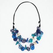 SYLCA Blue Colorburst Confetti Layers Necklace - LS26N07 - BLUE