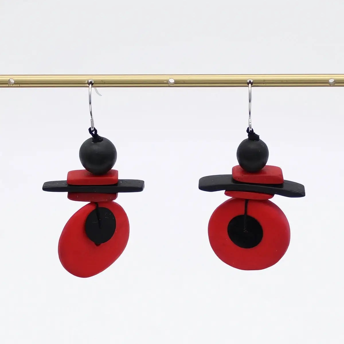 SYLCA Assuta Red Drop Earrings