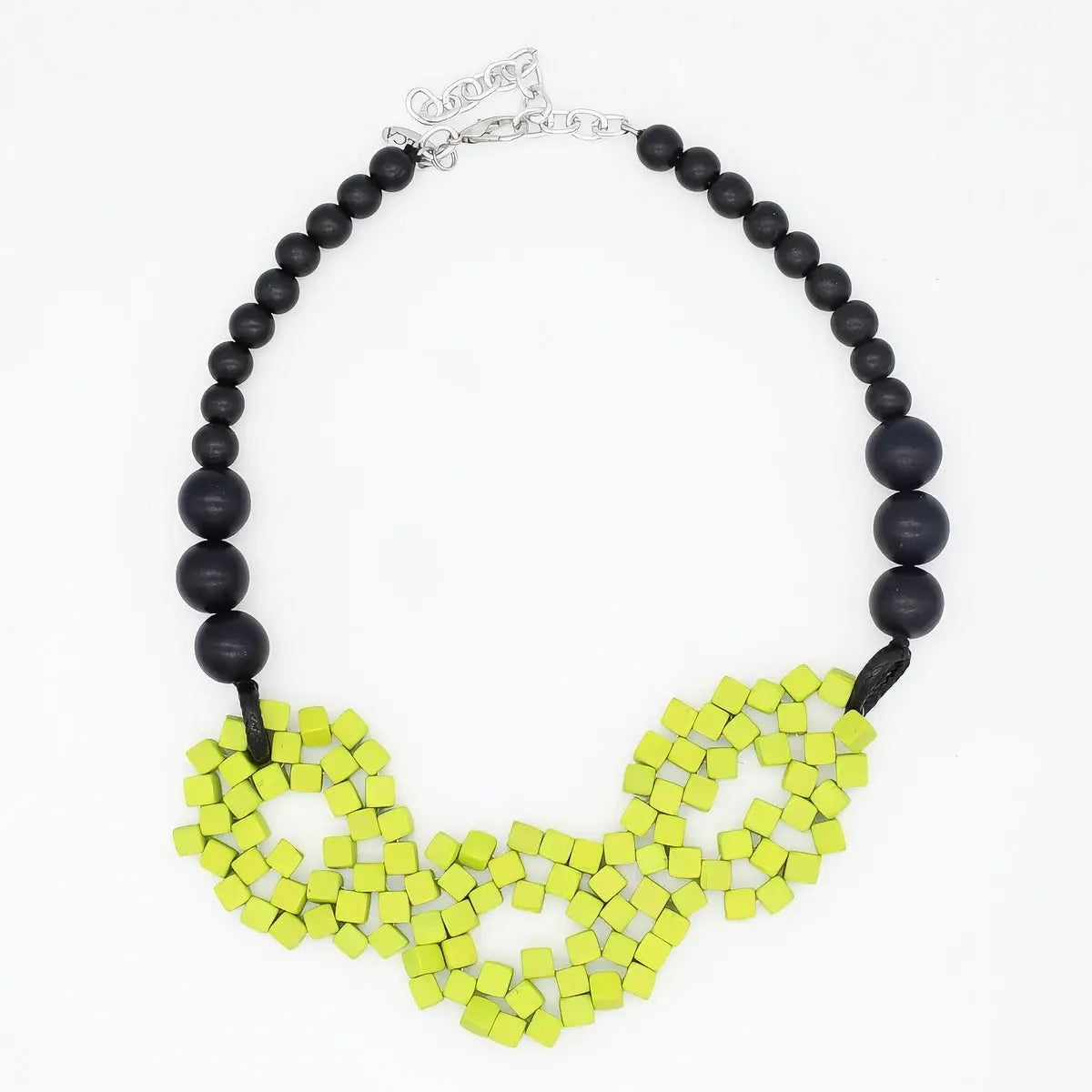 SYLCA Lime Blue Mosaic Statement Necklace - SD26N20 - LIME