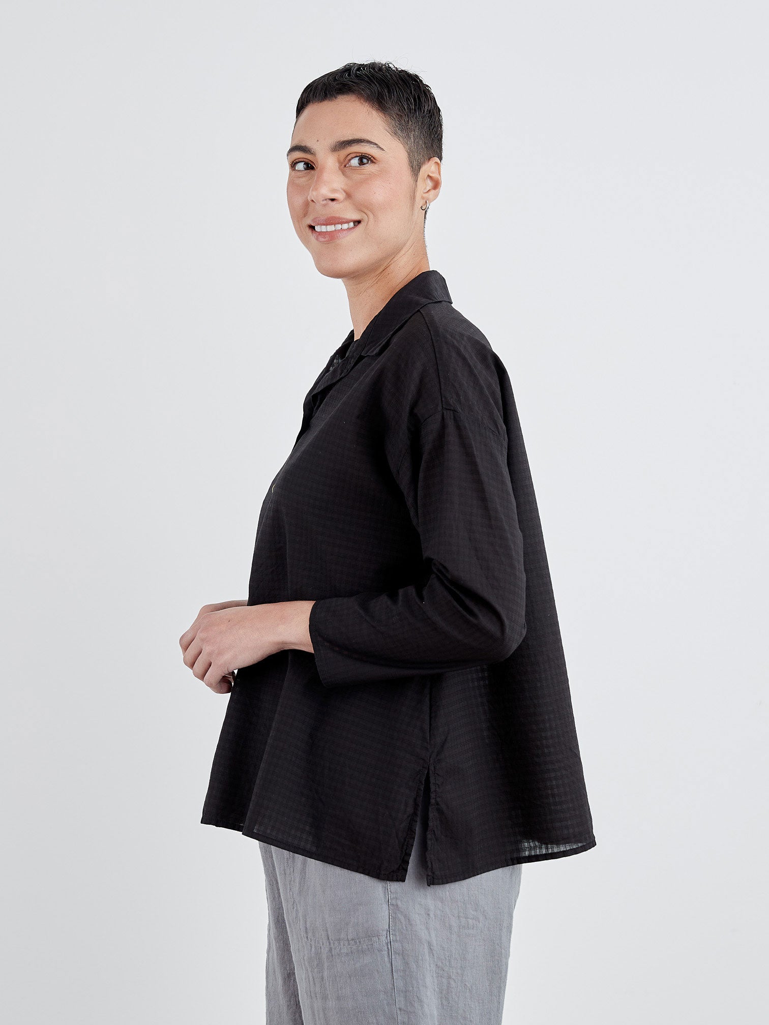 CUT LOOSE - Cotton Shirting Swing Shirt - 1036919﻿