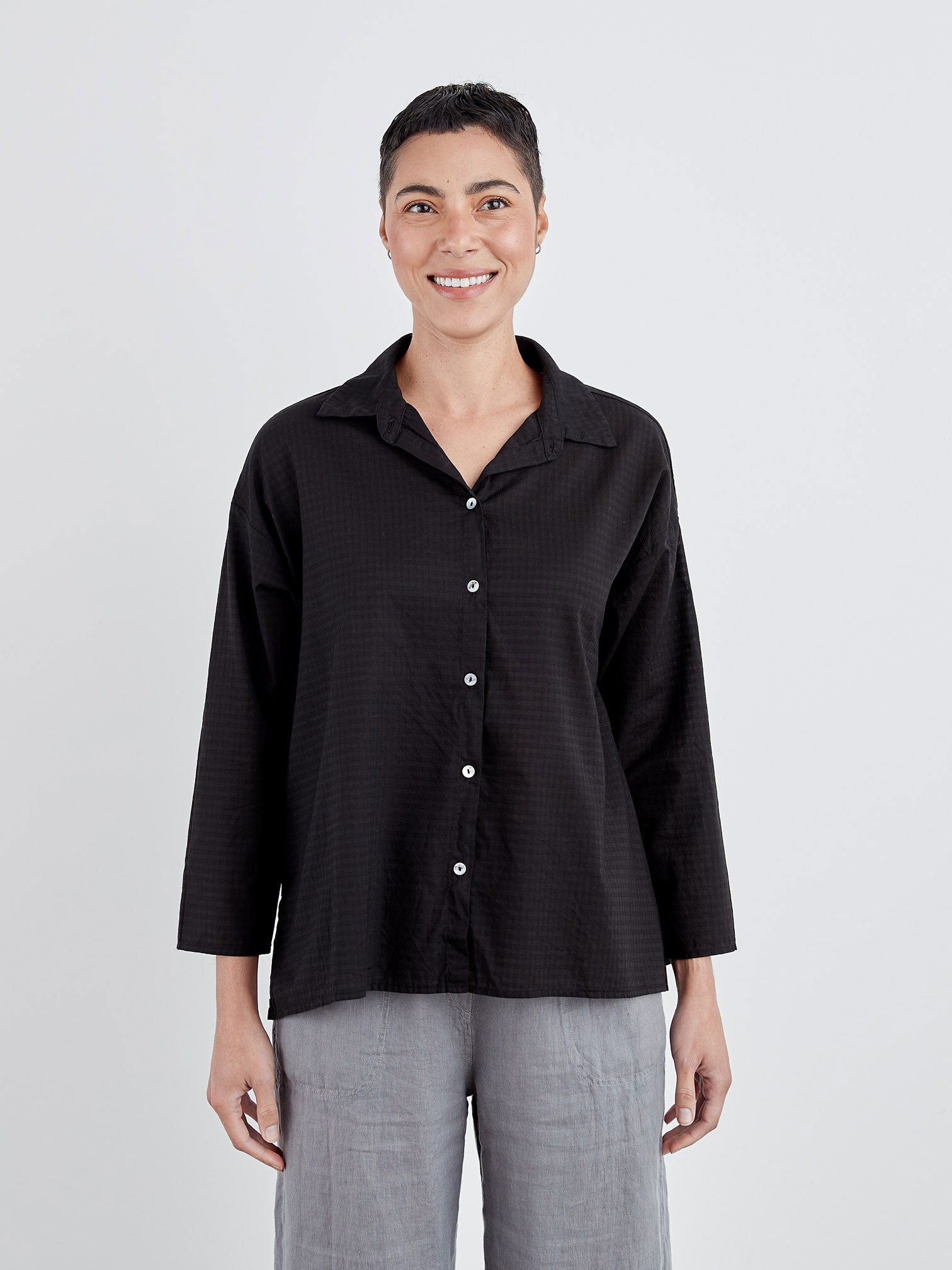 CUT LOOSE - Cotton Shirting Swing Shirt - 1036919﻿
