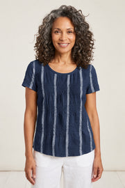 Habitat Stripe-Tacular Knit Short Sleeve Tee - 10413 - NAVY