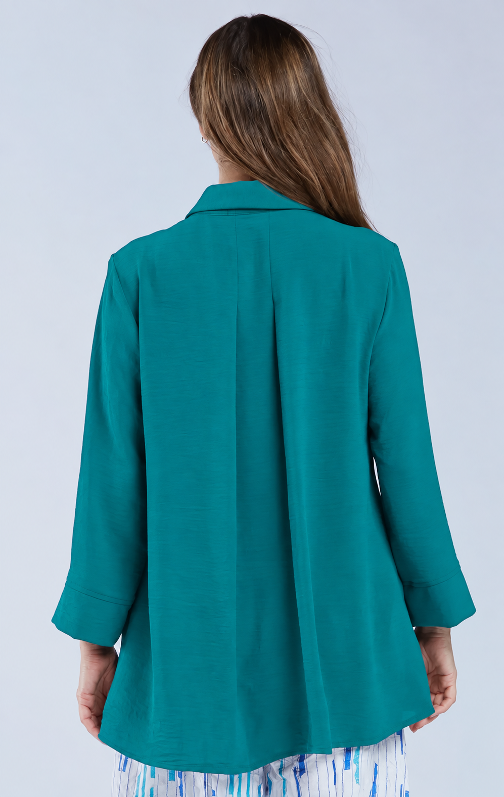 Sydney Project Shirley Oversized Button Down Collar Top - AFT1107 - JADE