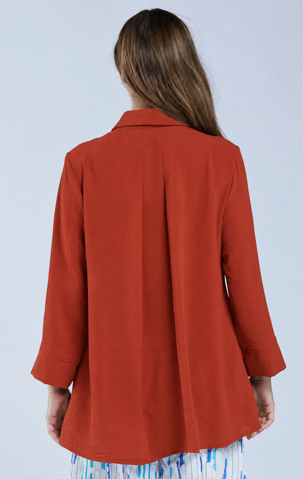 Sydney Project Shirley Oversized Button Down Collar Top - AFT1107 - RUST