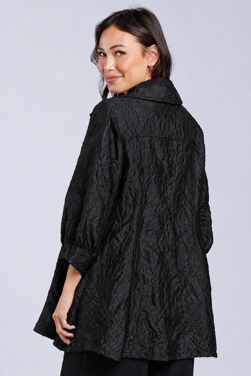 Sydney Project Brooke Button Down Collar Jacket - CJJ1130 - BLACK