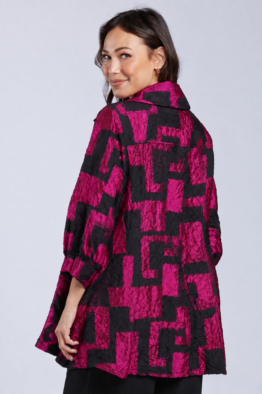 Sydney Project Brooke Button Down Collar Jacket - CJJ1130 - MAGENTA